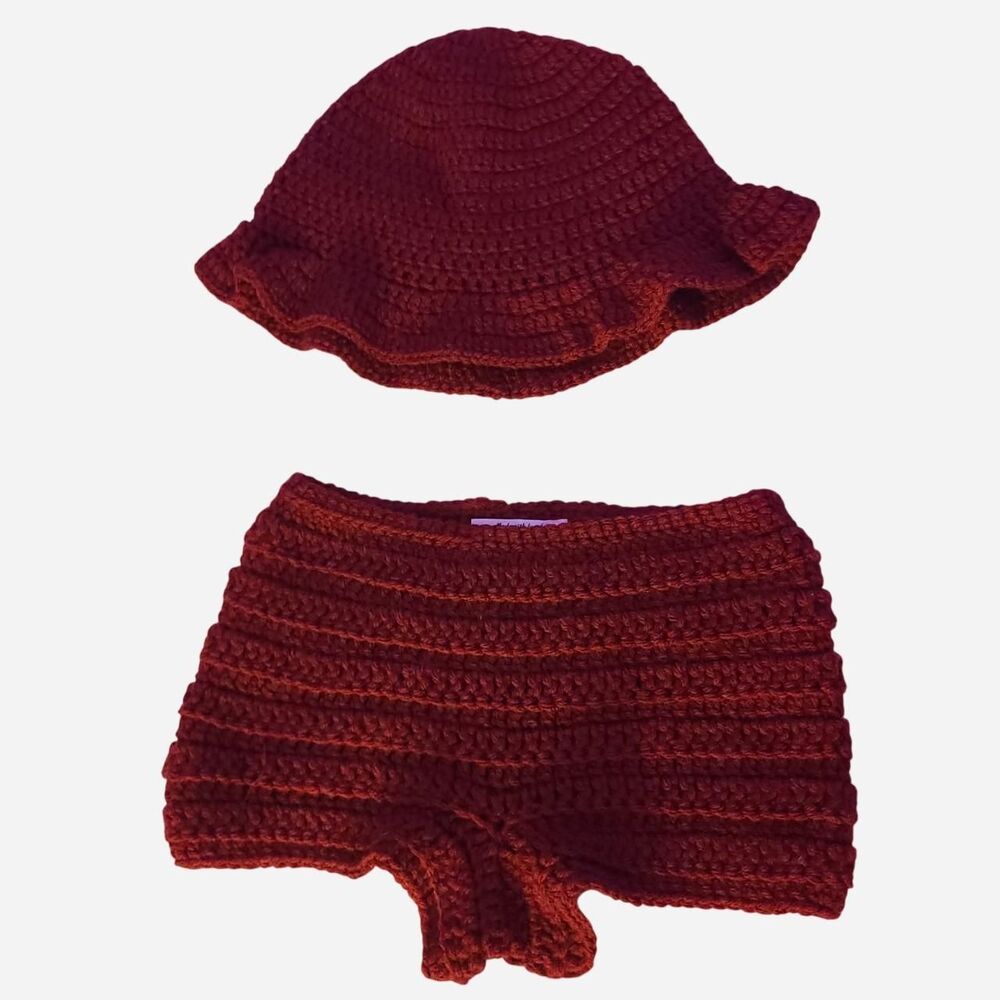 Unbranded Women's Burgundy and Red Shorts